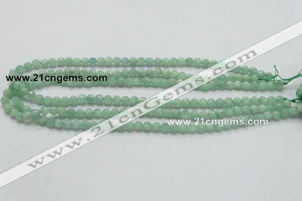 CBJ05 15.5 inches 6mm faceted round jade beads wholesale