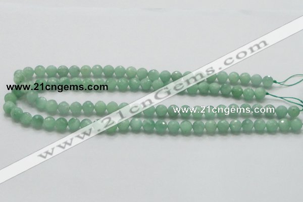 CBJ06 15.5 inches 8mm faceted round jade beads wholesale