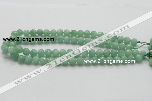 CBJ07 15.5 inches 10mm faceted round jade beads wholesale