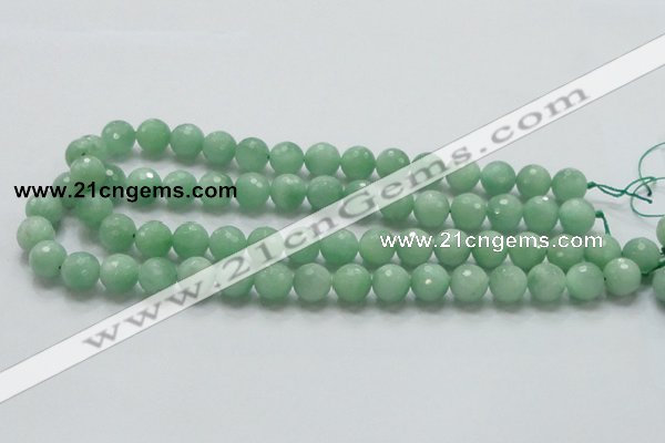 CBJ08 15.5 inches 12mm faceted round jade beads wholesale