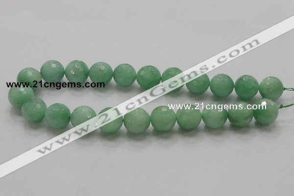 CBJ10 15.5 inches 18mm faceted round jade beads wholesale