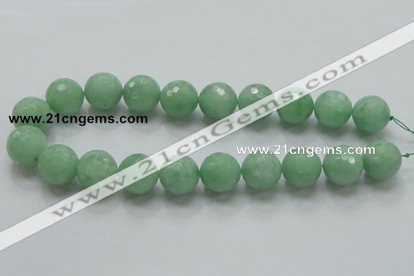 CBJ11 15.5 inches 20mm faceted round jade beads wholesale