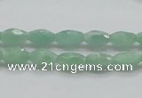 CBJ12 15.5 inches 6*10mm faceted rice jade beads wholesale