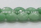 CBJ15 15.5 inches 10*15mm faceted rice jade beads wholesale