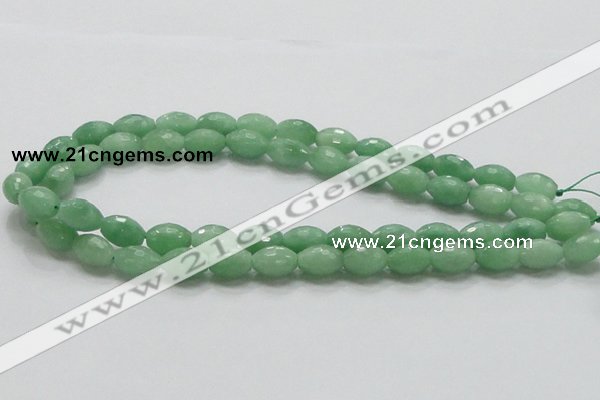 CBJ15 15.5 inches 10*15mm faceted rice jade beads wholesale