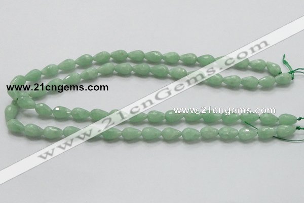 CBJ20 15.5 inches 8*12mm faceted teardrop jade beads wholesale