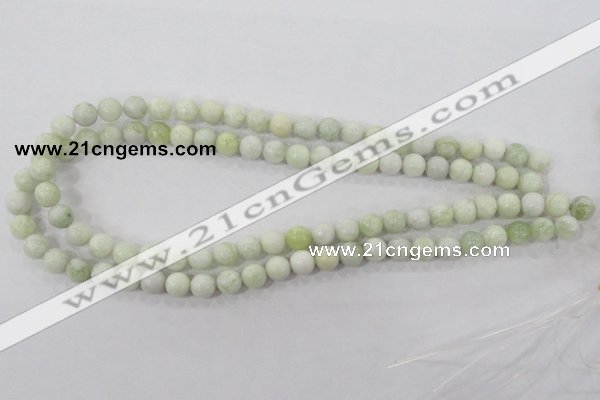 CBJ203 15.5 inches 8mm round butter jade beads wholesale