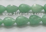 CBJ21 15.5 inches 10*14mm faceted teardrop jade beads wholesale