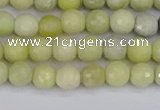 CBJ210 15.5 inches 4mm faceted round Australia butter jade beads