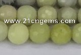 CBJ214 15.5 inches 12mm faceted round Australia butter jade beads