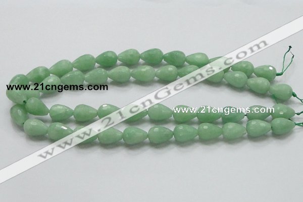 CBJ22 15.5 inches 12*16mm faceted teardrop jade beads wholesale