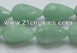 CBJ23 15.5 inches 13*22mm faceted teardrop jade beads wholesale