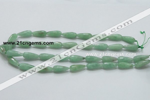 CBJ25 15.5 inches 8*20mm faceted teardrop jade beads wholesale