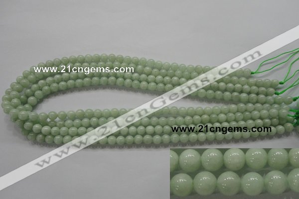 CBJ308 15.5 inches 6mm round A grade natural jade beads