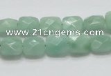 CBJ32 15.5 inches 10*10mm faceted square jade beads wholesale