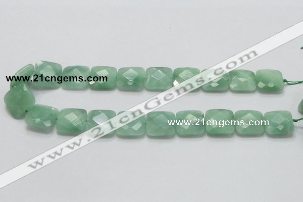 CBJ34 15.5 inches 20*20mm faceted square jade beads wholesale