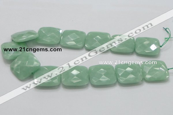 CBJ35 15.5 inches 30*30mm faceted square jade beads wholesale