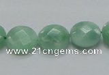 CBJ37 15.5 inches 15mm faceted flat round jade beads wholesale