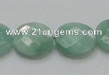 CBJ38 15.5 inches 20mm faceted flat round jade beads wholesale