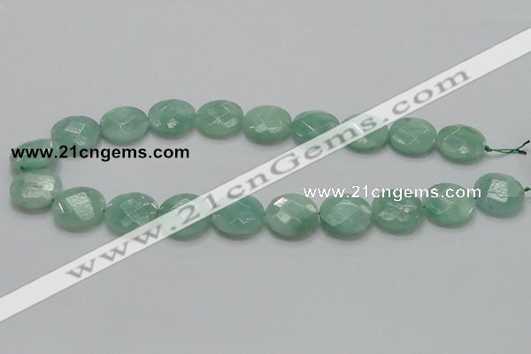 CBJ38 15.5 inches 20mm faceted flat round jade beads wholesale