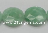 CBJ39 15.5 inches 25mm faceted flat round jade beads wholesale