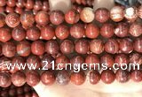 CBJ392 15.5 inches 10mm round brecciated jasper beads wholesale