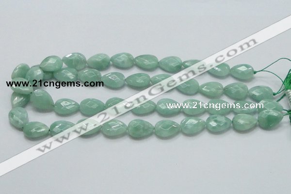 CBJ41 15.5 inches 13*18mm faceted teardrop jade beads wholesale