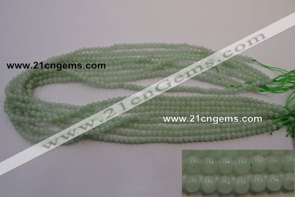 CBJ410 15.5 inches 4mm round natural jade beads wholesale