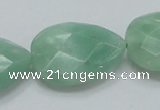 CBJ42 15.5 inches 22*30mm faceted teardrop jade beads