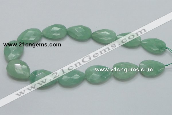 CBJ42 15.5 inches 22*30mm faceted teardrop jade beads