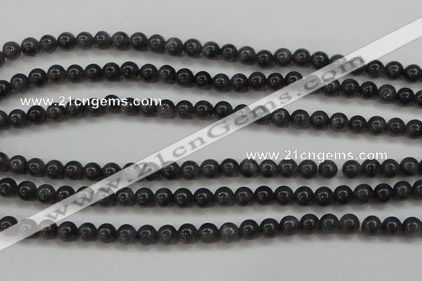 CBJ502 15.5 inches 6mm round black jade beads wholesale