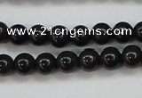 CBJ552 15.5 inches 6mm round Russian black jade beads wholesale