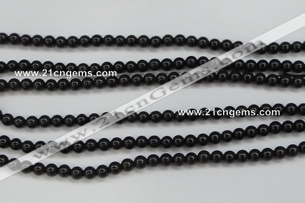 CBJ552 15.5 inches 6mm round Russian black jade beads wholesale