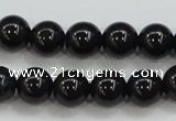 CBJ553 15.5 inches 8mm round Russian black jade beads wholesale