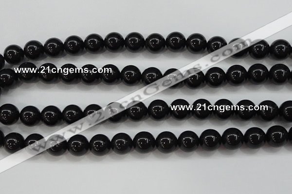 CBJ555 15.5 inches 12mm round Russian black jade beads wholesale