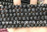 CBJ559 15.5 inches 8mm round black jade beads wholesale