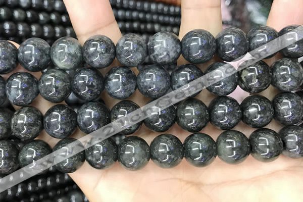 CBJ561 15.5 inches 12mm round black jade beads wholesale