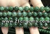 CBJ632 15.5 inches 8mm round Russian green jade beads wholesale