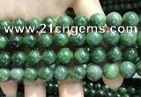 CBJ633 15.5 inches 10mm round Russian green jade beads wholesale