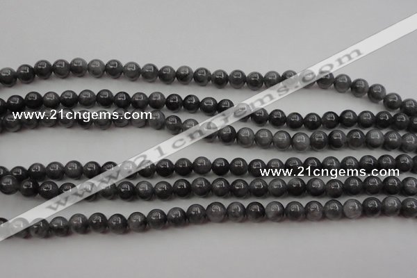 CBJ650 15.5 inches 6mm round black jade beads wholesale