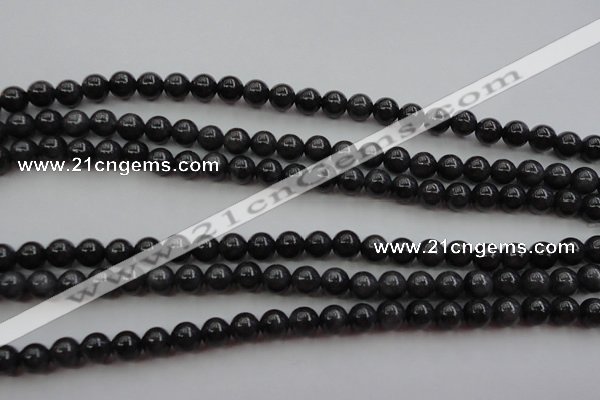 CBJ656 15.5 inches 6mm round black jade beads wholesale