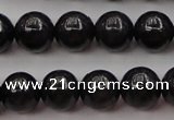 CBJ657 15.5 inches 8mm round black jade beads wholesale