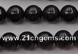 CBJ657 15.5 inches 8mm round black jade beads wholesale