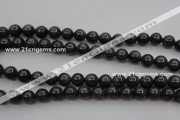 CBJ658 15.5 inches 10mm round black jade beads wholesale