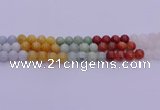 CBJ663 15.5 inches 10mm round mixed jade beads wholesale