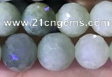 CBJ667 15.5 inches 8mm faceted round jade beads wholesale