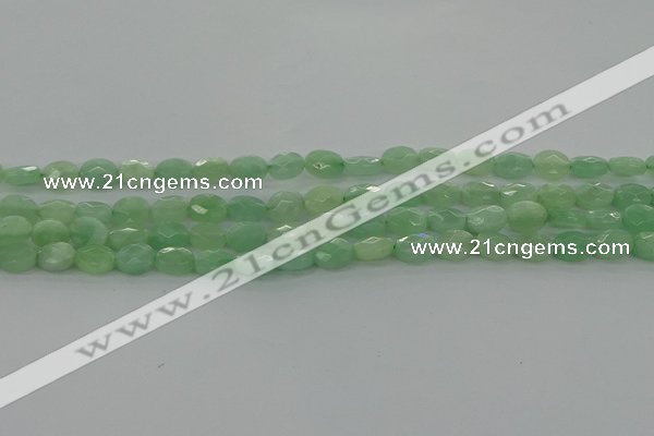 CBJ67 15.5 inches 6*8mm faceted oval jade gemstone beads