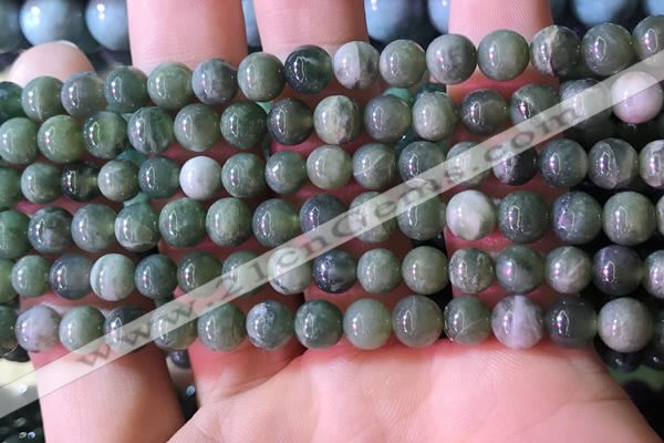 CBJ706 15.5 inches 6mm round green jade beads wholesale