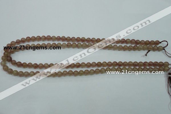 CBQ201 15.5 inches 6mm round strawberry quartz beads wholesale