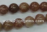 CBQ204 15.5 inches 12mm round strawberry quartz beads wholesale